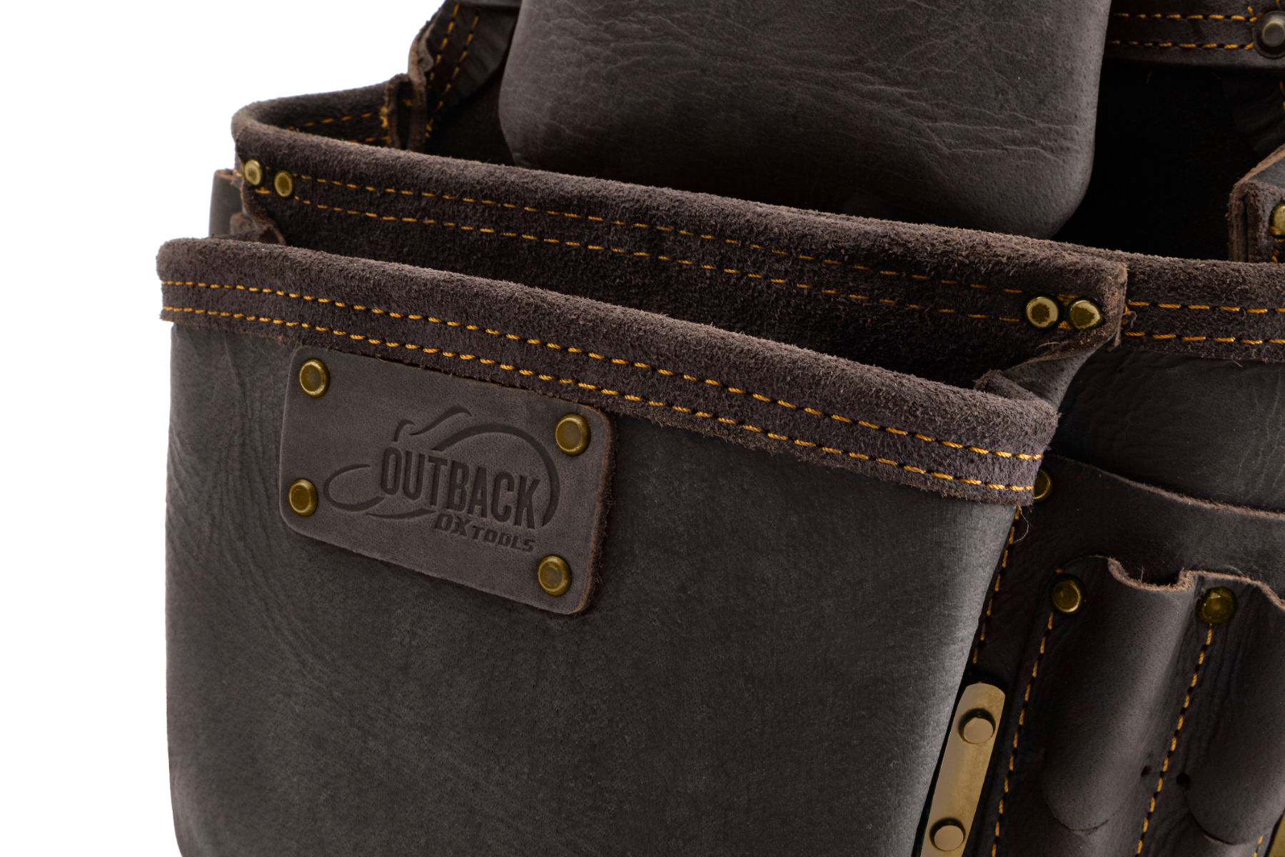 Ox Tools Pro Fastener Pouch with Right Handed Hammer Holder | Oil Tanned Leather OX-P263503RH