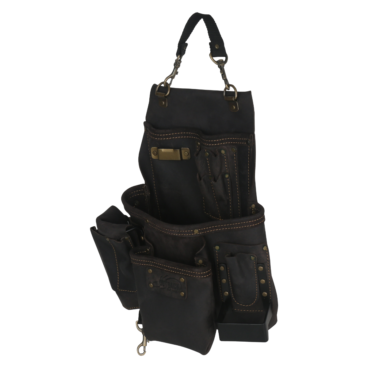 Ox Tools Pro 14 Pocket Pouch with Air Gun Holder | Oil Tanned Leather OX-P263514