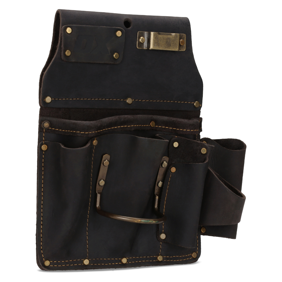 Ox Tools Pro Left Handed Drywaller's Tool Pouch | Oil Tanned Leather OX-P263801LH