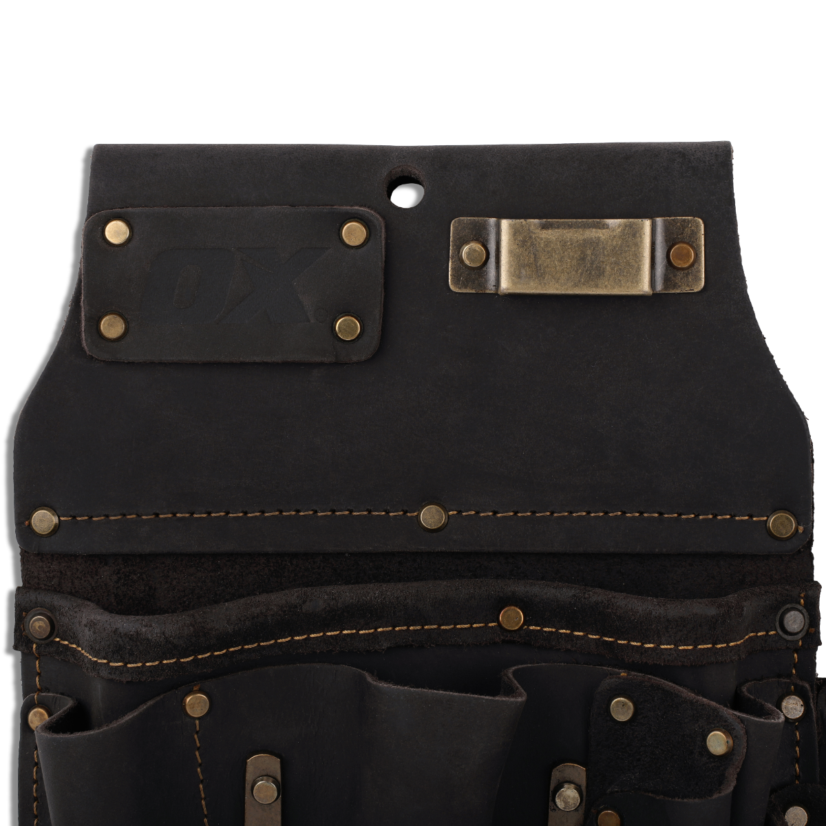 Ox Tools Pro Left Handed Drywaller's Tool Pouch | Oil Tanned Leather OX-P263801LH