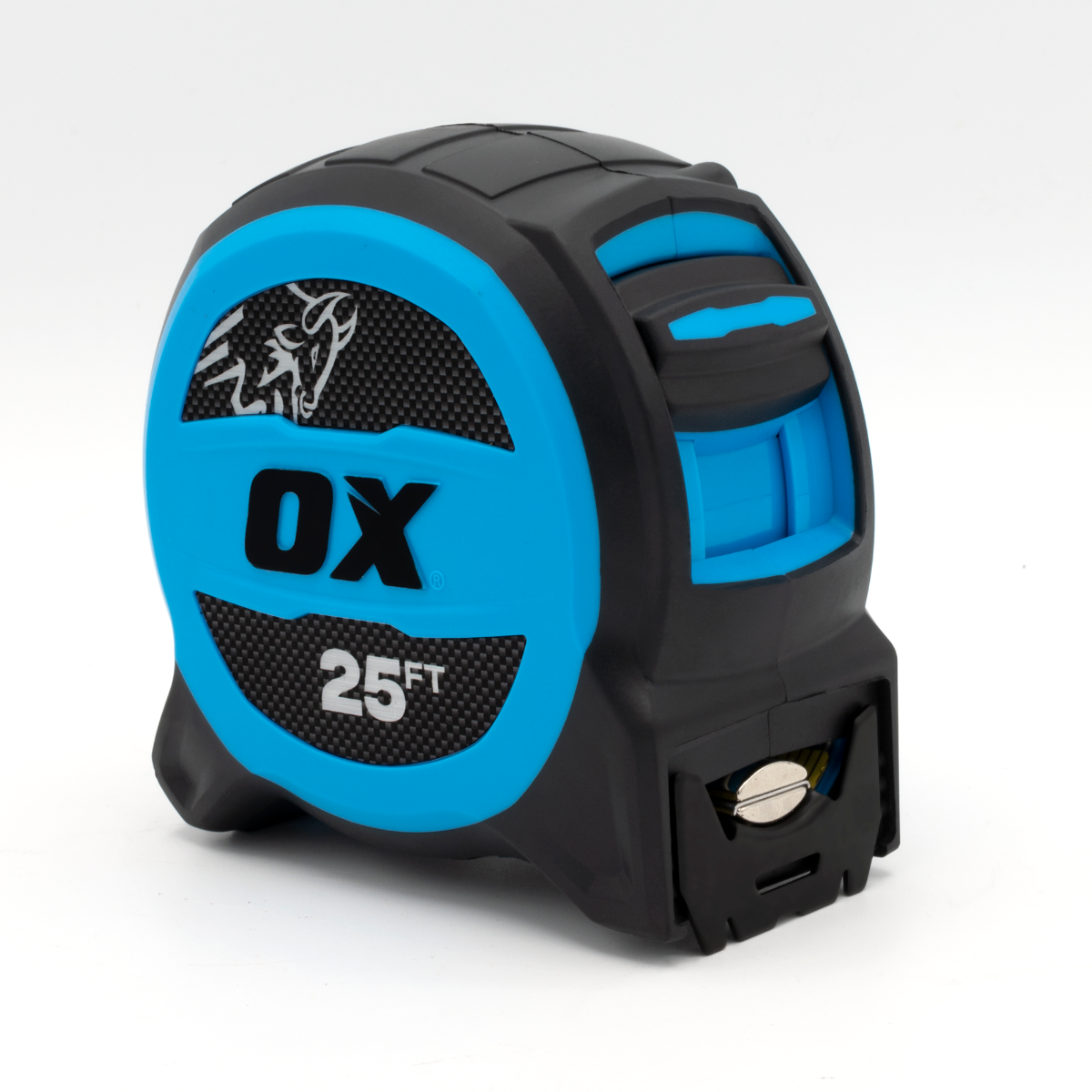 Ox Tools Pro 25' Tuff Blade Tape Measure - Magnetic Dual Hook & 1-1/4" Wide Blade OX-P506025