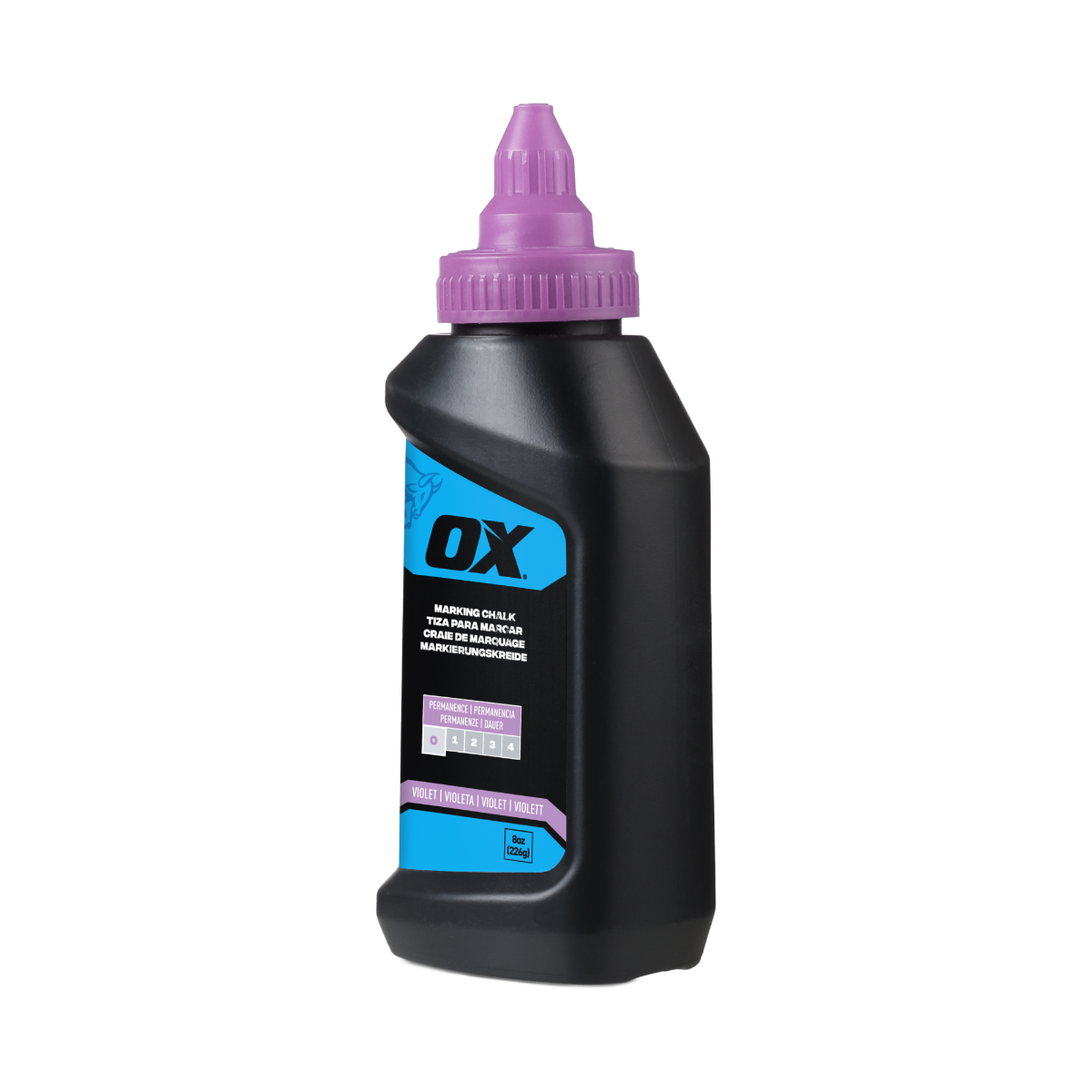 Ox Tools 8 Oz Dust-Off Violet Marking Chalk - Permanence 0 OX-P630801
