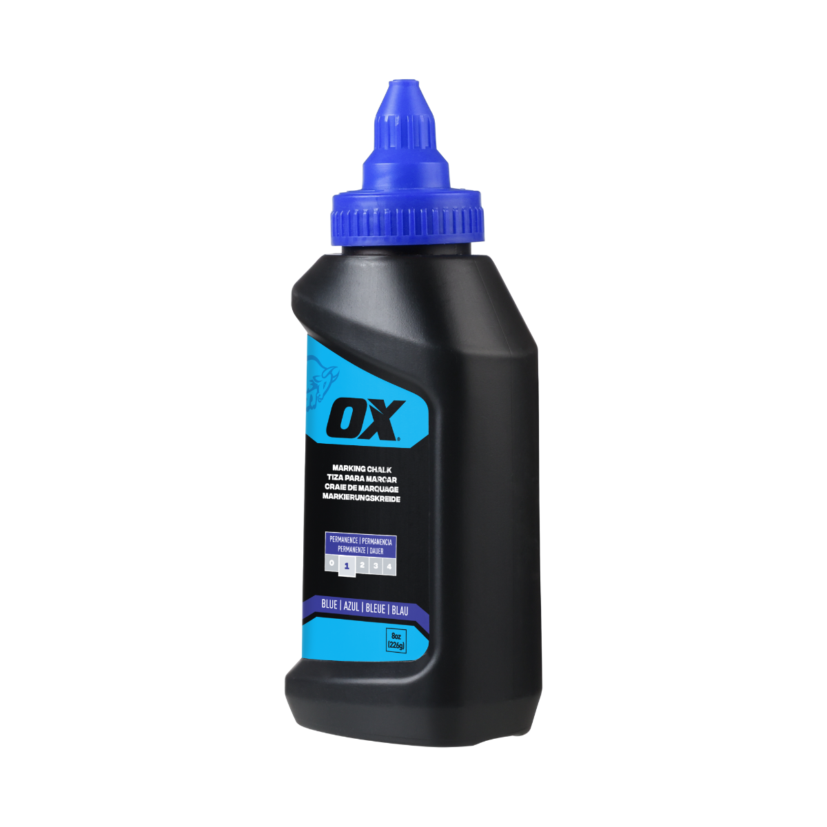Ox Tools 8 Oz Standard Blue Marking Chalk - Permanence 1 OX-P630802