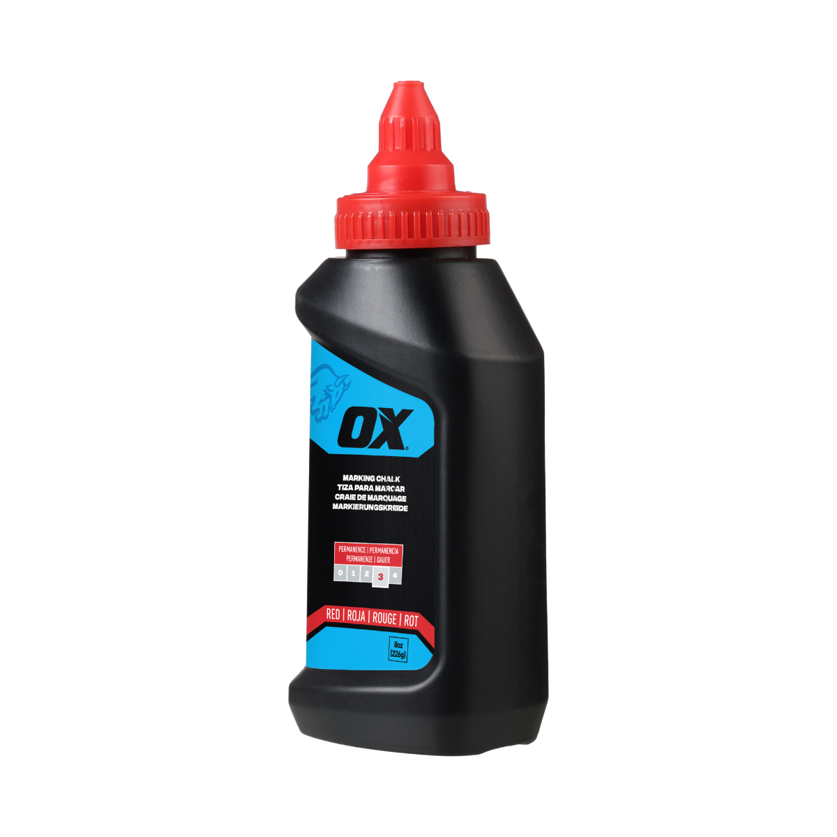 Ox Tools 8 Oz Permanent Red Marking Chalk - Permanence 3? OX-P630805