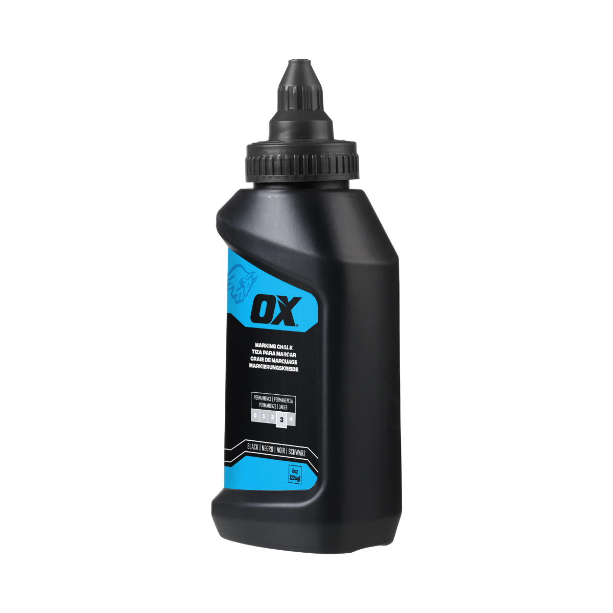 Ox Tools 8 Oz Permanent Black Marking Chalk - Permanence 3 OX-P630806