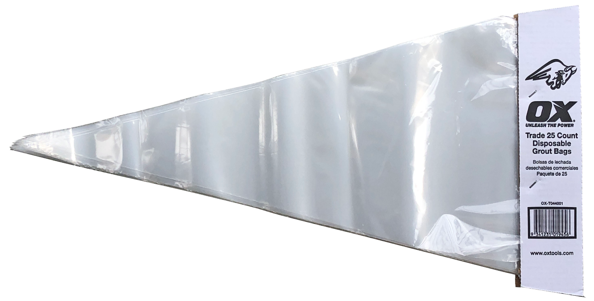 Ox Tools Trade Disposable Plastic Grout Bags/Liners | 25-Pack OX-T044001