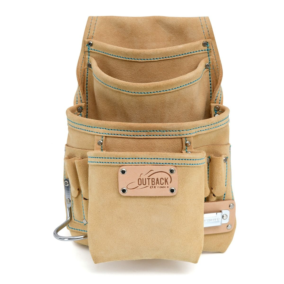 Ox Tools Trade 10-Pocket Tool/Fastener Pouch | Suede Leather OX-T264010
