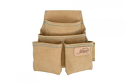 Ox Tools Trade 4-Pocket Tool/Fastener Pouch | Suede Leather OX-T264104