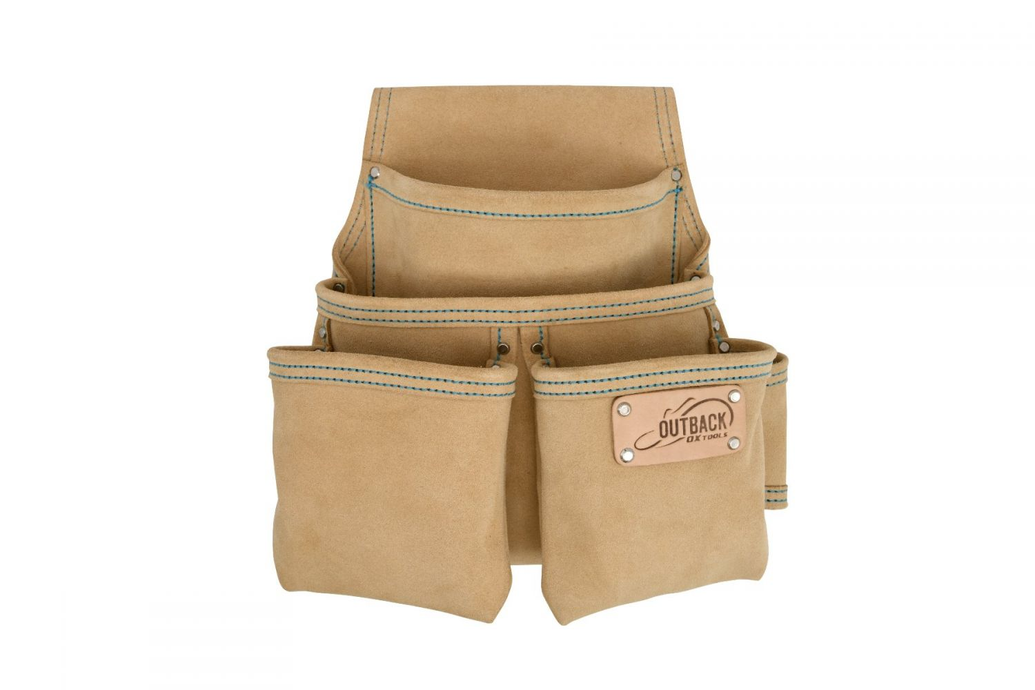 Ox Tools Trade 4-Pocket Tool/Fastener Pouch | Suede Leather OX-T264104