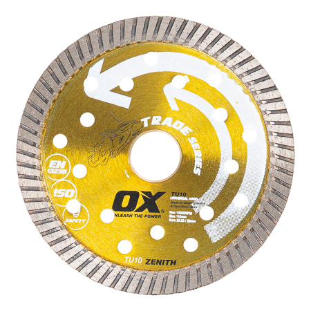 Ox Tools Trade 4" Turbo Universal/Hard Diamond Blade OX-TU10-4