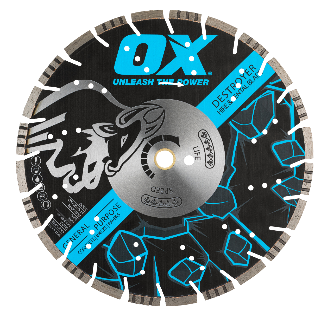 Ox Tools Ultimate 18" OXTreme Multi-Cut Diamond Blade OX-UDH10-18