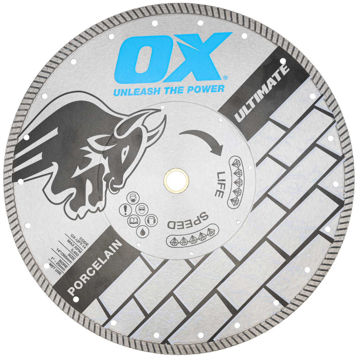 Ox Tools Ultimate 14" Porcelain Tile Diamond Blade OX-UPT-14