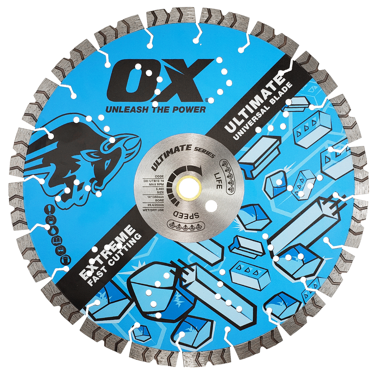 Ox Tools Ultimate 12" Turbo Universal Material Diamond Blade OX-UTB15-12