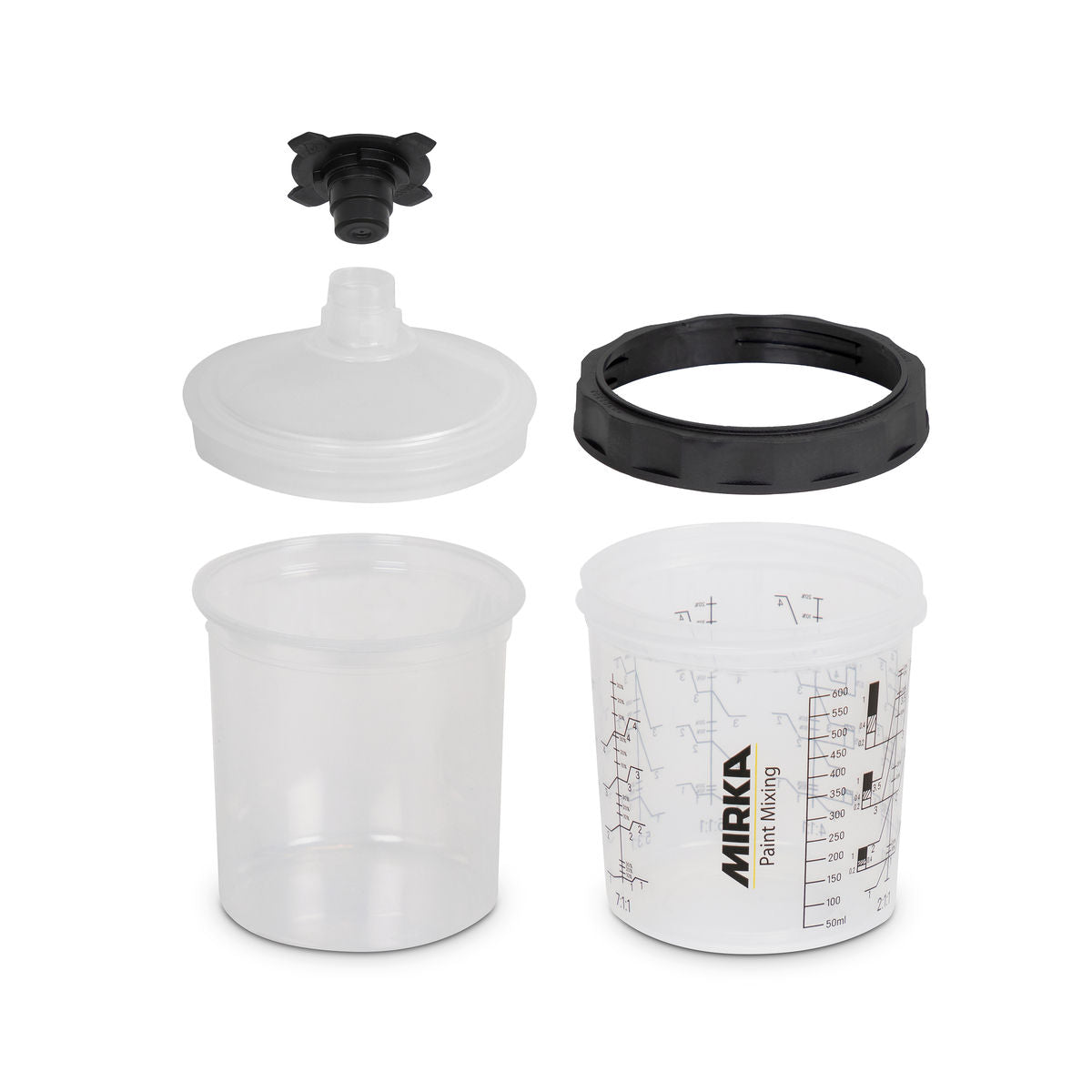 Mirka Paint Cup System 850ml, Filter Lid 125?m, 50/Pack 9190170850