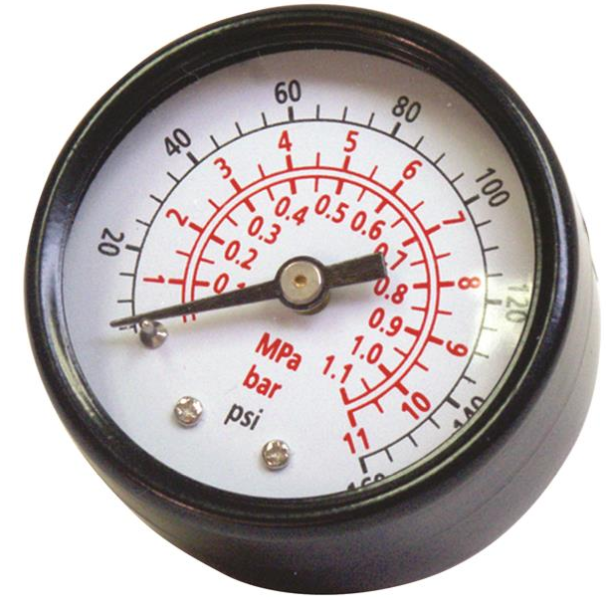 Senco 1/8, 0-160 Psi, Back Mount Pressure Gauge PC0057