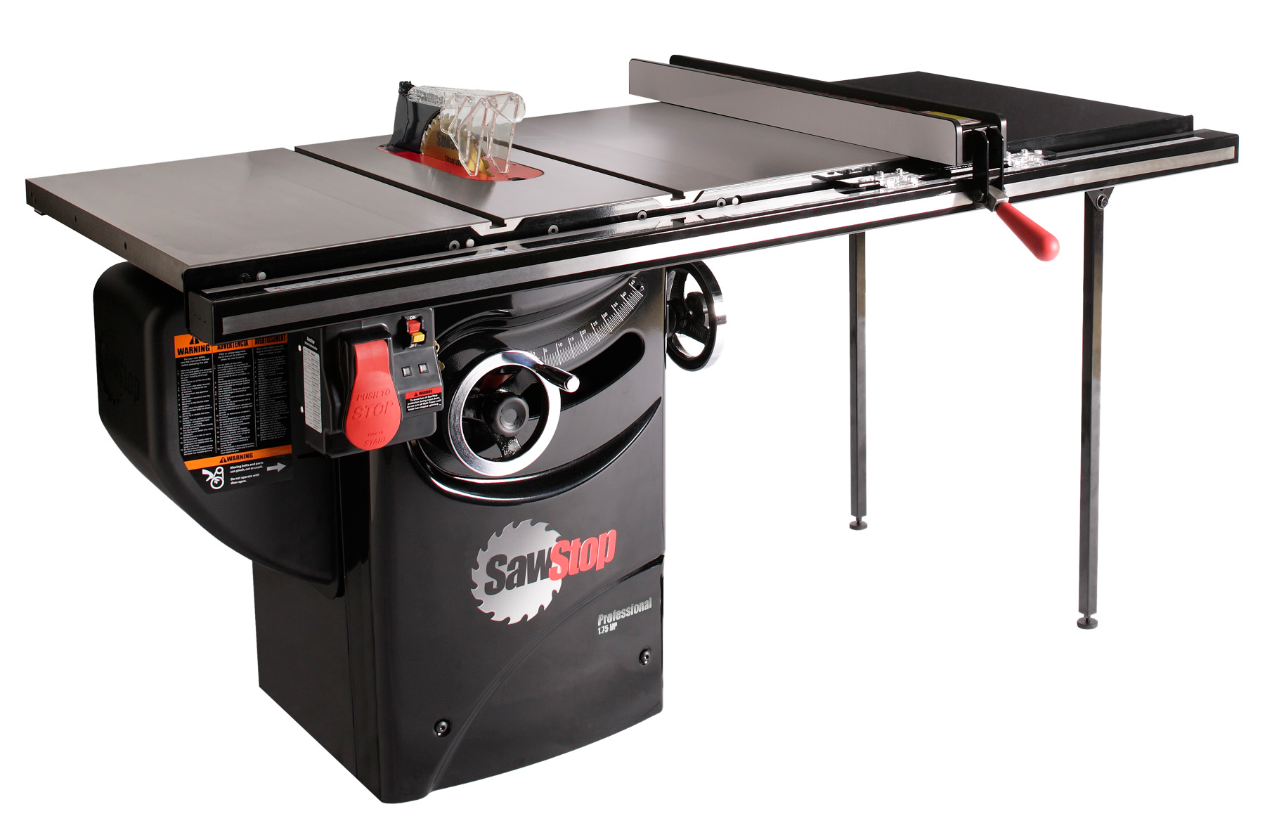SawStop Professional Table Saw 1.75HP, 110V, w/ 36" Fence Assembly PCS175-TGP236