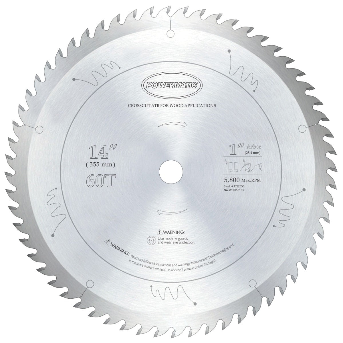 1792656, POWERMATIC 1460 CROSSCUT CSBLADE