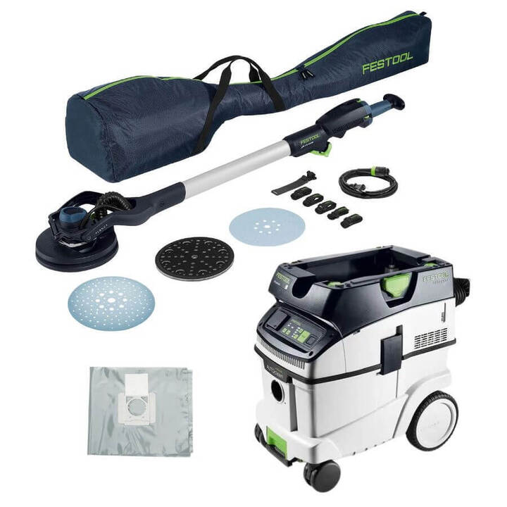 Festool PRO PLANEX Drywall Sander Kit w/ Dust Extractor and Abrasives 577359PRO