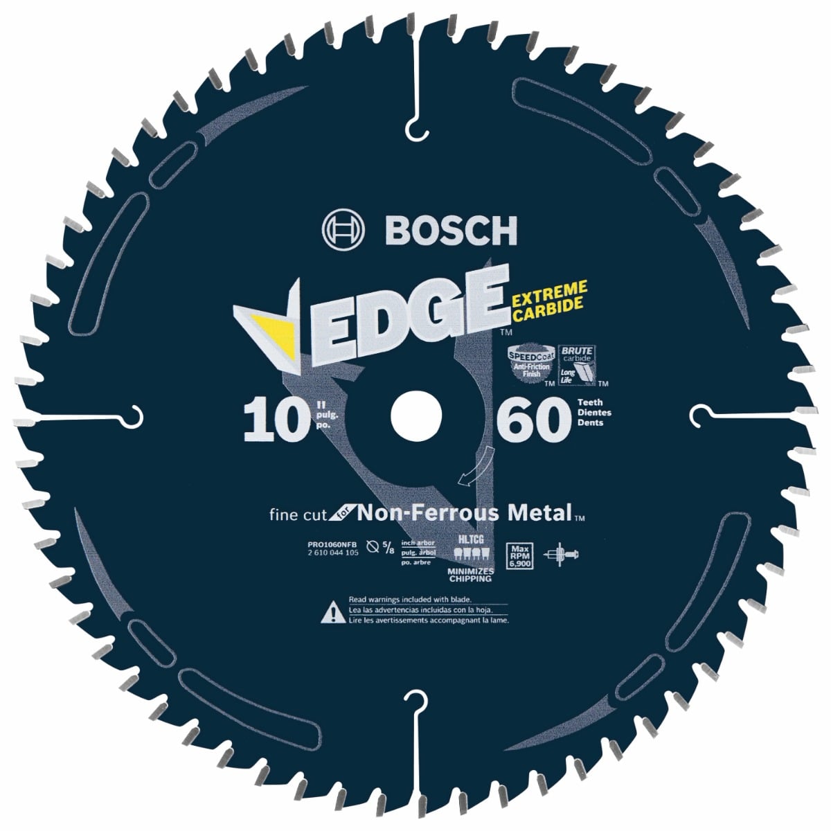 Bosch 10" 60 Tooth Non-Ferrous Metal-Cut Circular Saw Blade PRO1060NFB