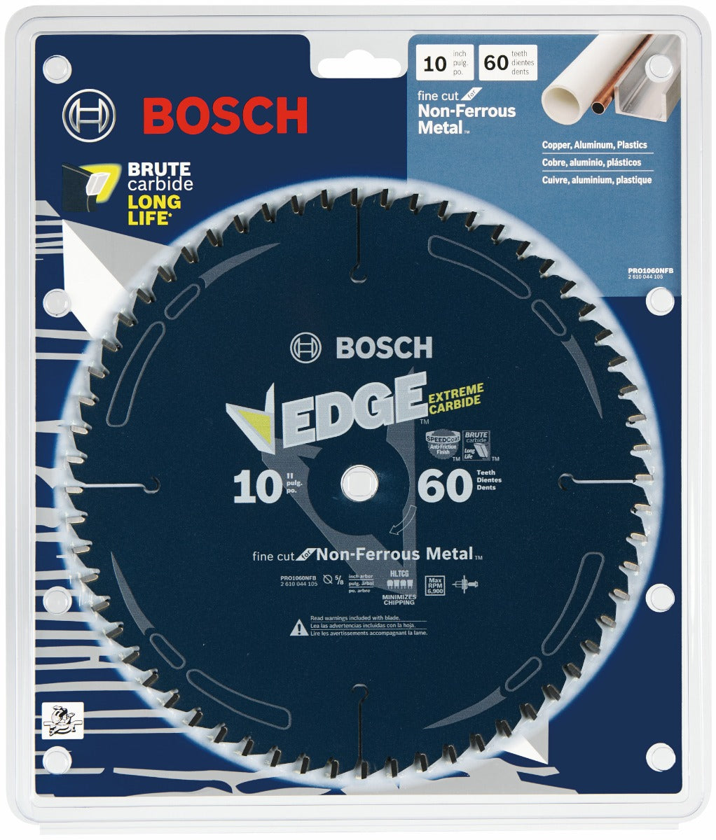Bosch 10" 60 Tooth Non-Ferrous Metal-Cut Circular Saw Blade PRO1060NFB