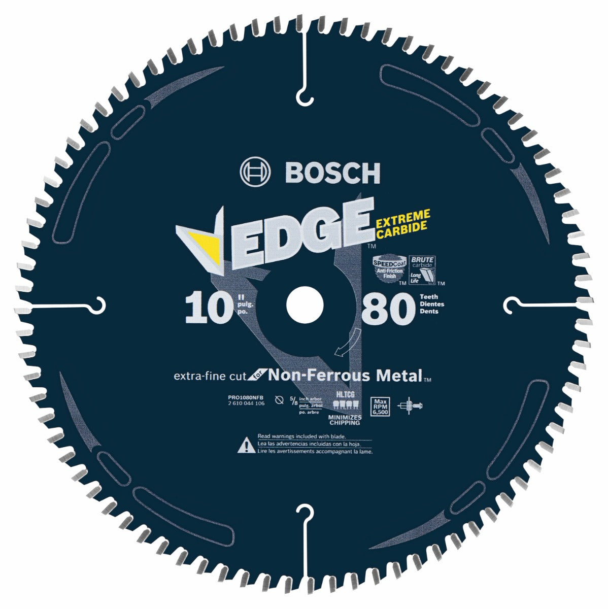 Bosch 10" 80 Tooth Non-Ferrous Metal-Cut Circular Saw Blade PRO1080NFB