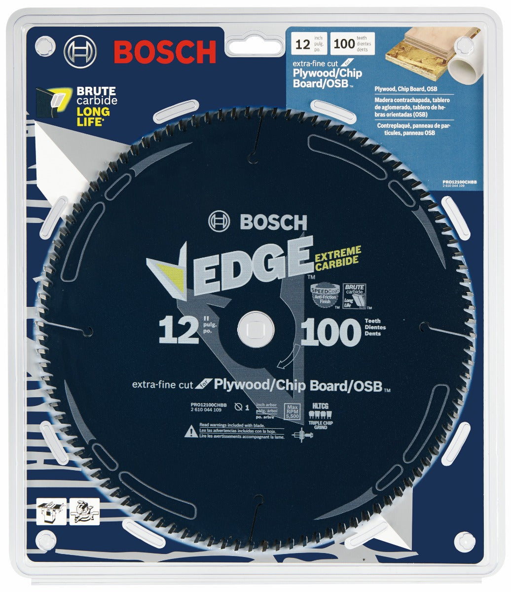 Bosch 12" 100 Tooth Circular Saw Blade, OSB/Plywood/Plastic PRO12100CHBB