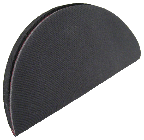 Mirka 6 in. Grip Faced Half-Round Hand Pad, Qty 1 106HPHRG