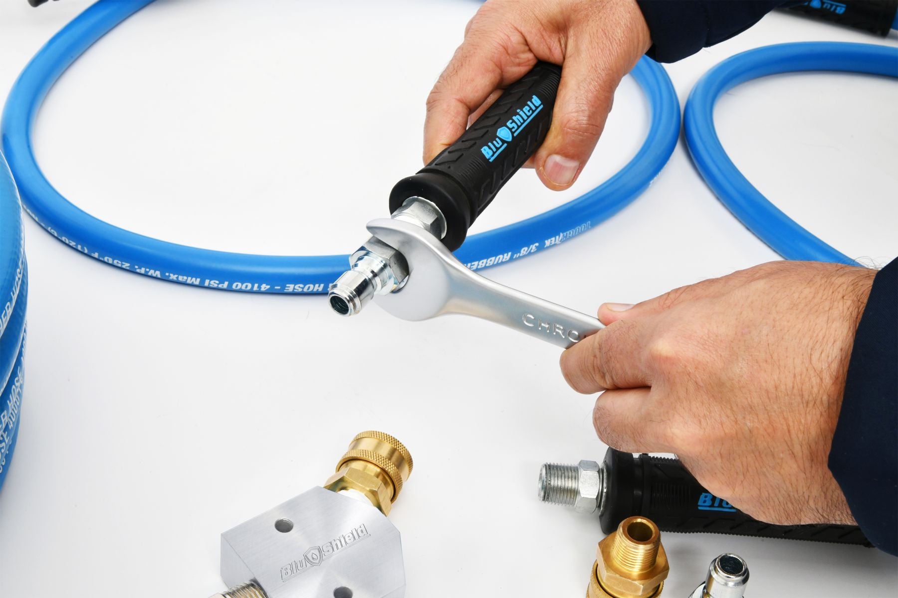 Blubird Blu Shield U-BLoX 1200 Pressure Washing Connection Kit w/ ToughTek 1/2" X 6' TTPW1206-UB1200