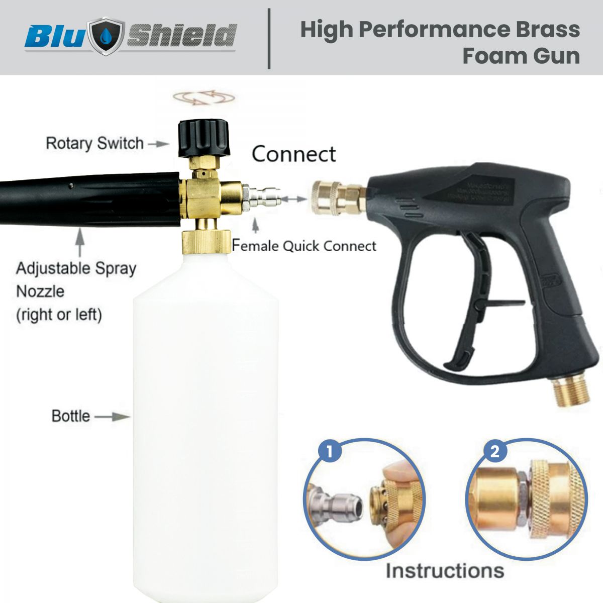 Metal Brass Foam Gun High Pressure