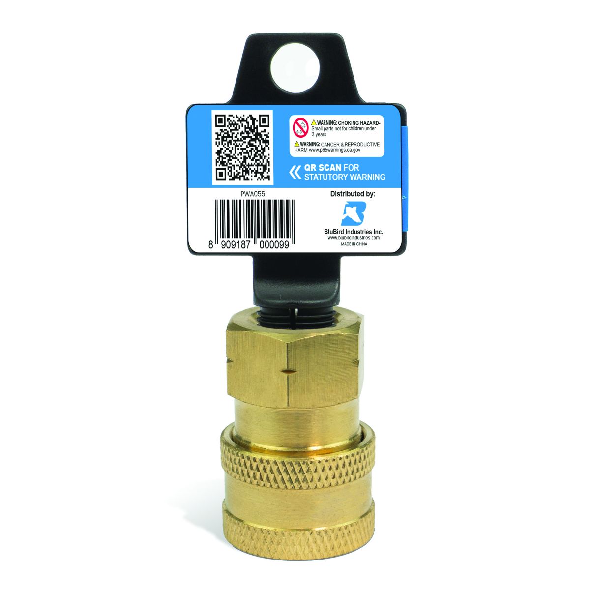 Blubird 3/8" Quick-Disconnect Socket X 3/8" FPT Pressure Washer Adapter PWA055