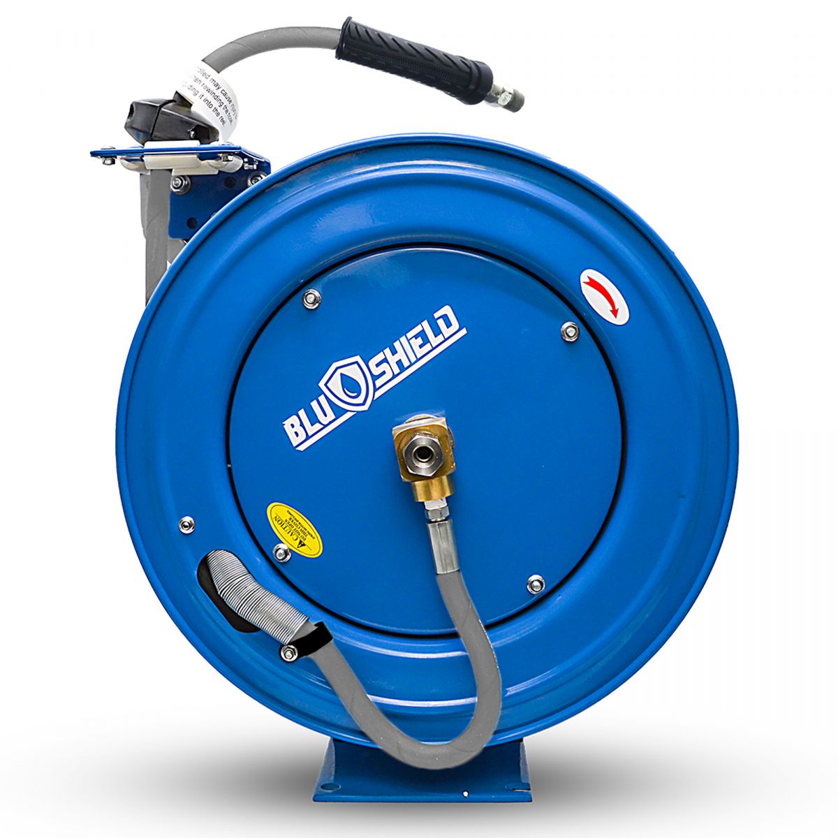 Blubird Blu Shield 1/4" X 50' Pressure Washing Heavy Duty 18 Gauge Hose Reel with 6' Lead-in-Hose M22 Connection PWRHD1450-NM