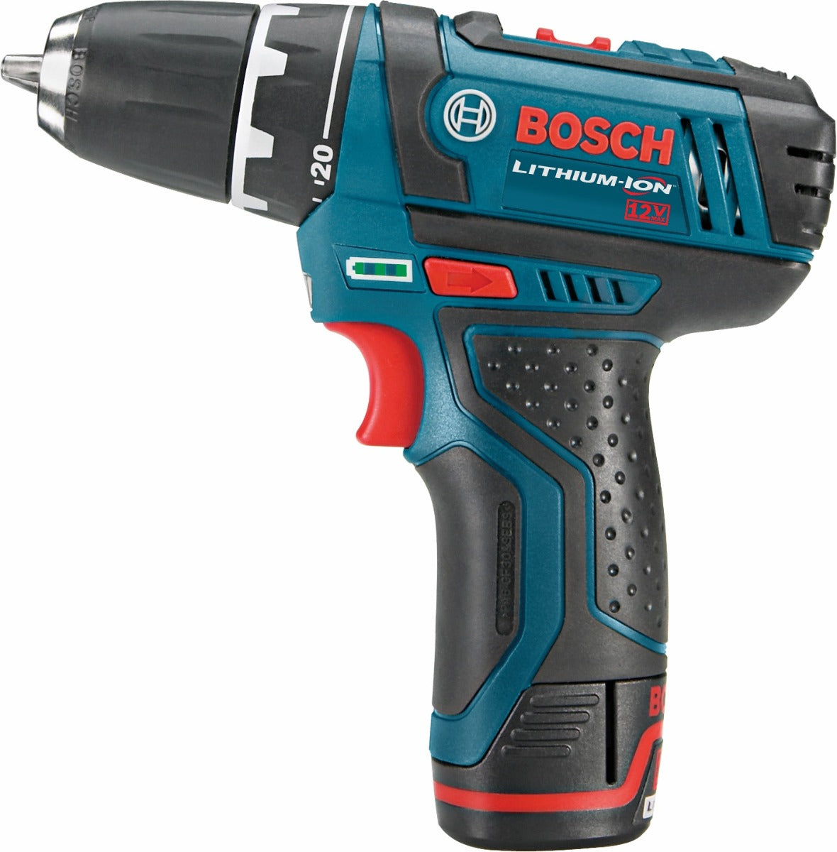 Bosch 12V Max 3/8" Drill Driver Kit w/ 2, 2.0 Batteries PS31-2A
