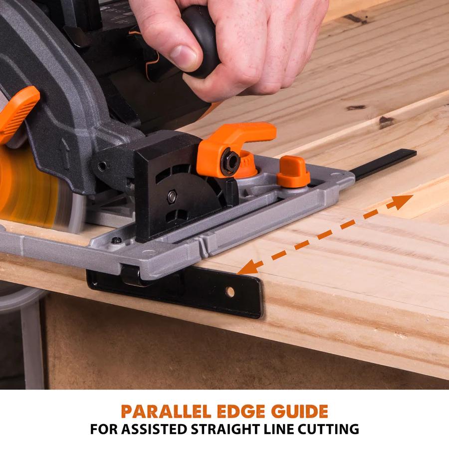 Evolution 7.25 in. Multi-Material Cutting Circular Saw with Blade and 3 ft. x 4 in. Track R185CCSX