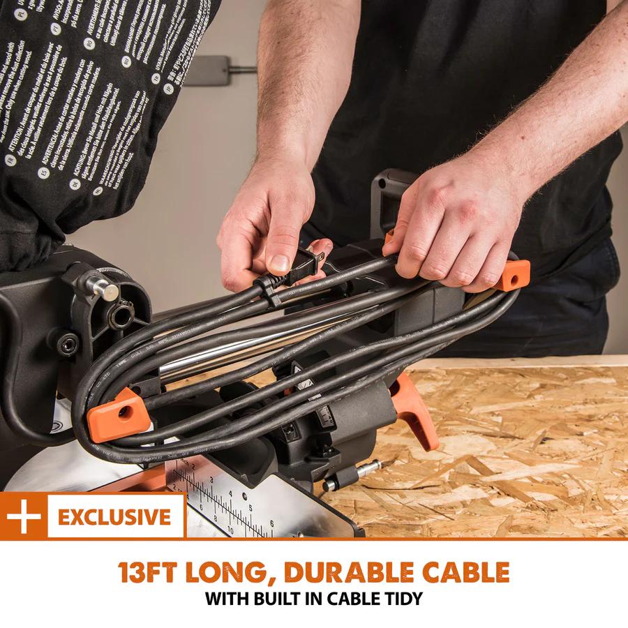 Evolution 10 in. Single Bevel Sliding Compound Miter Saw with Multi-Material Blade R255SMS+
