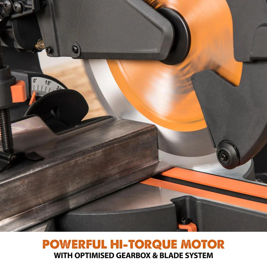 Evolution 10 in. Single Bevel Sliding Compound Miter Saw with Multi-Material Blade R255SMS+