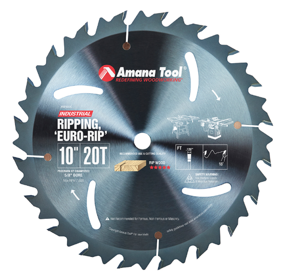 Amana Tool 10 in /20T Ripping Straight Grind RB1020C