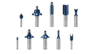 Bosch 10 pc All-Purpose Router Bit Set RBS010