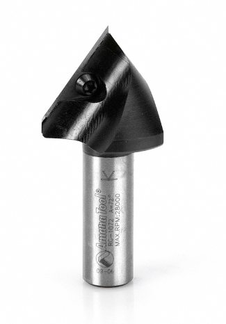 Amana Tool CNC Insert V-Groove 72 Deg x 1-1/4 in x 7/8 x 1/2 in RC-1072