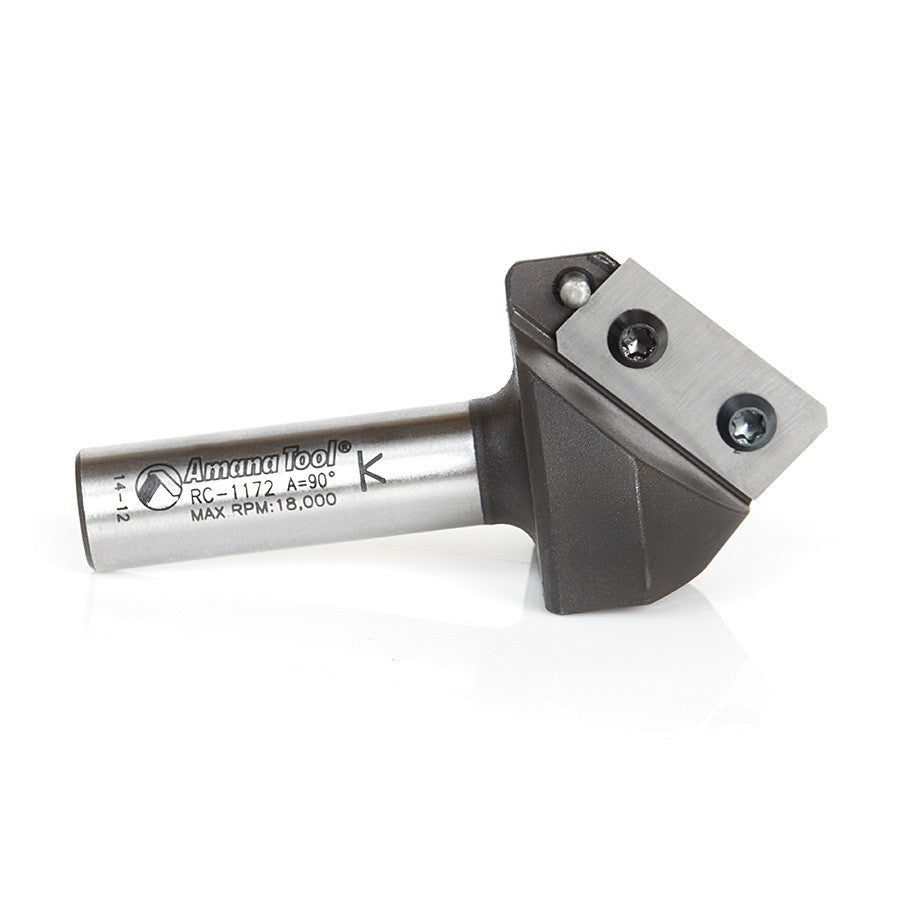 Amana Tool Solid Carbide Insert Knife, 90 Deg Folding 1/2 in Shank RC-1172