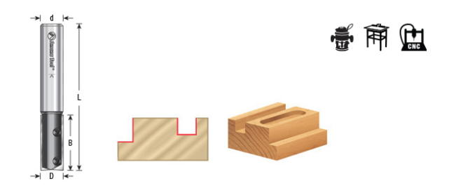 Amana Tool 2 FL 1/2 in Dia. 1/2 in Shank 30mm Carbide RC-3200