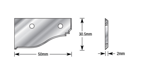 Amana Tool 50mm x 30.5mm x 2mm Profile 4 CT RCK-240