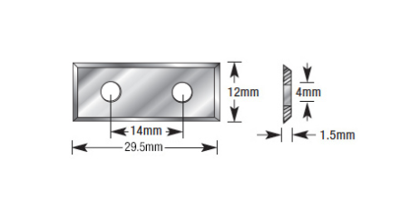 Amana Tool 29.5mm x 12mm x 1.5mm S.C Knife RCK-30