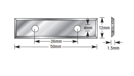 Amana Tool 49.5x12xx1.5mm DLC S.C Knives RCK-50-DLC