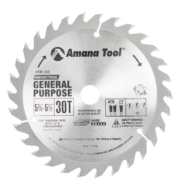 Amana Tool 5-1/2 in x 30T 5/8 in -1/2 in Bushing RM-550