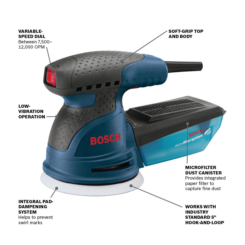 Bosch 5 In. Random Orbit Sander/Polisher