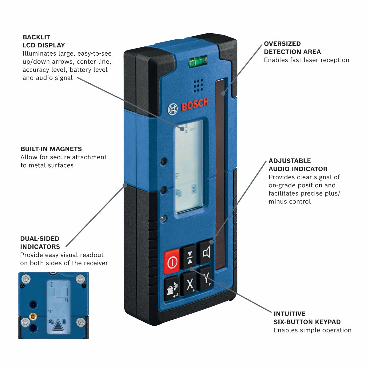 Bosch 2,000' Red-Beam Rotary Laser Receiver LR40