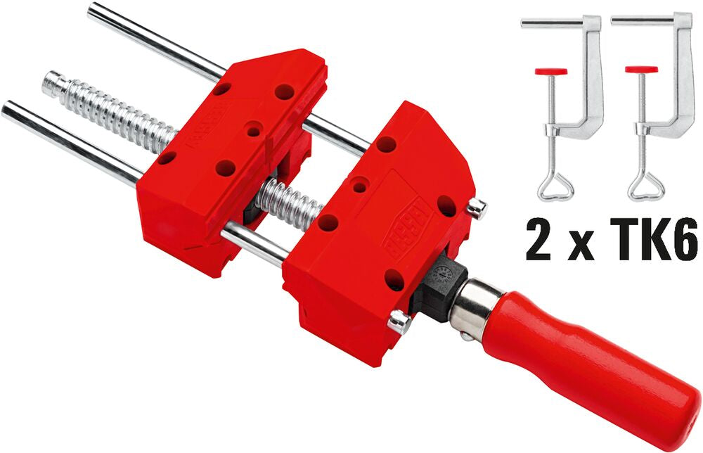 Bessey Tools 3-5/8 in. Portable Mini Vise with TK-6 Table Clamps, 4 in. Capacity S-10