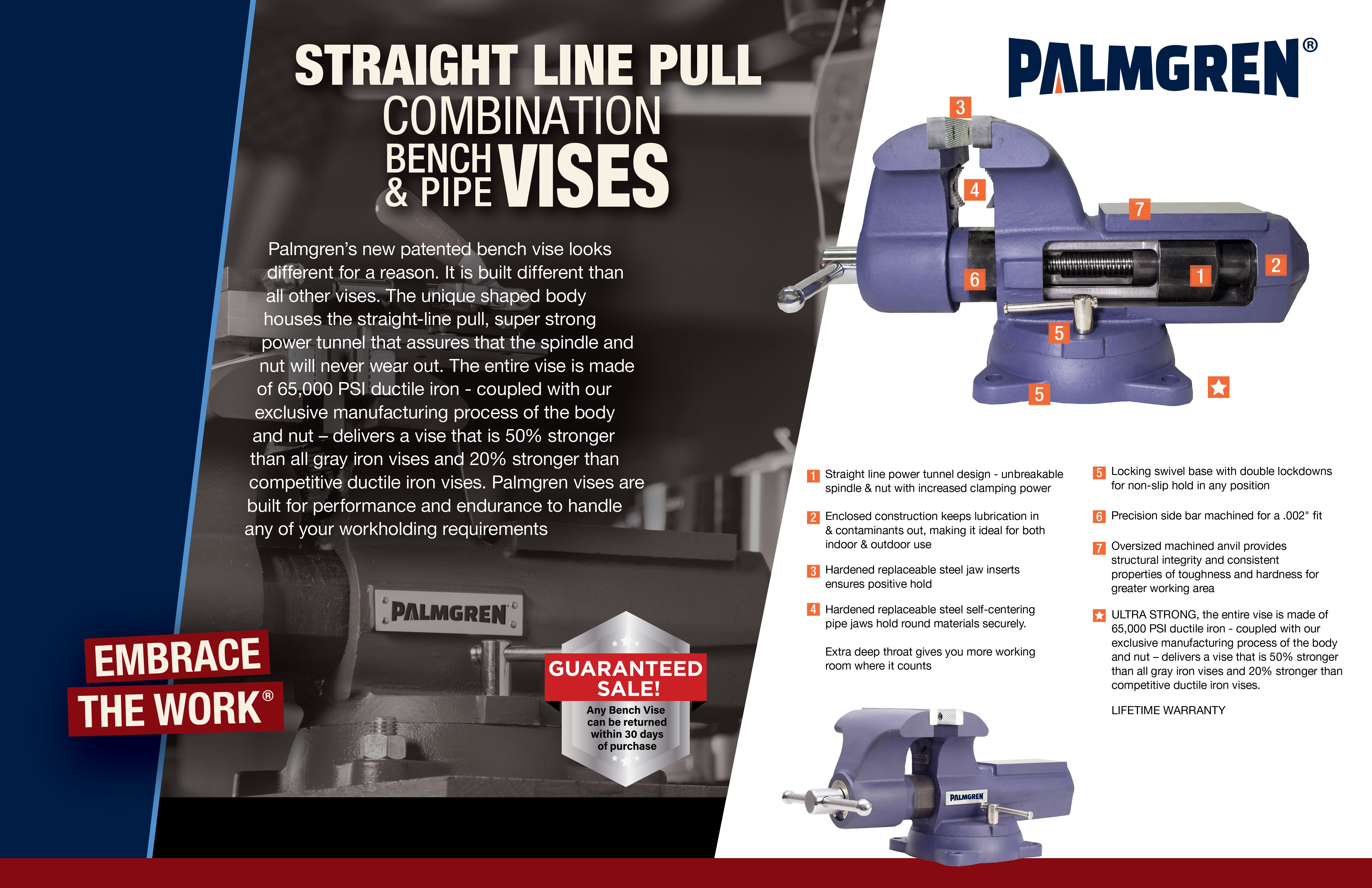 Palmgren 5" Professional Bench Vise 9629785