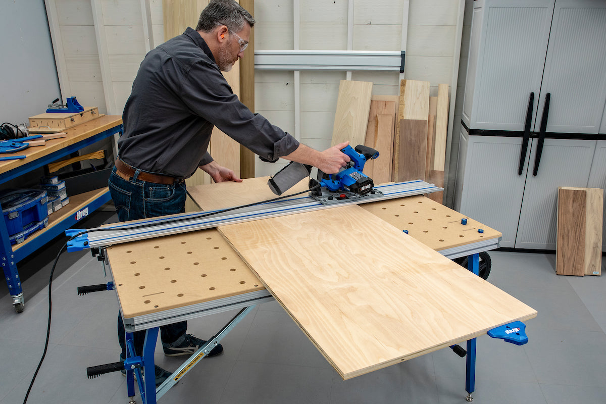 Kreg Adaptive Cutting System Plunge-Cut Track Saw Master Kit with Guide Track and Project Table ACS3100