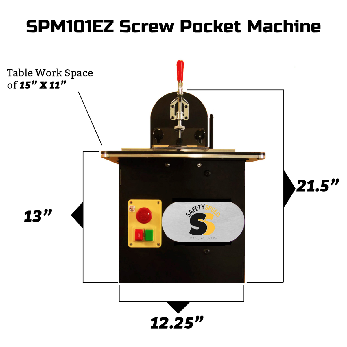 Safety Speed Cut Tabletop Screw Pocket Machine SPM101EZ